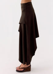 Lycia Midi Skirt - Chocolate