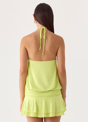 Make It Right Mini Dress - Lime