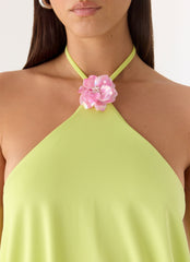 Make It Right Mini Dress - Lime