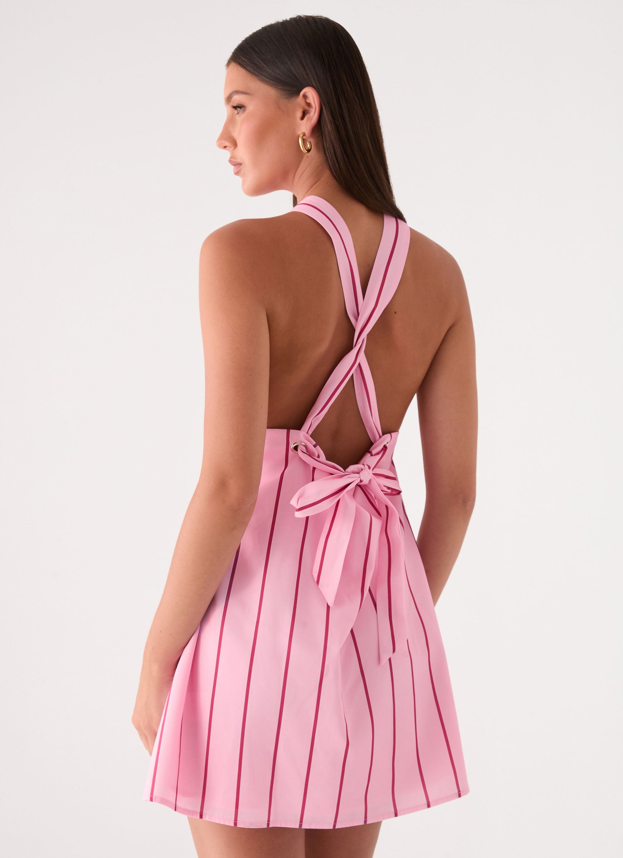 Malric Mini Dress - Strawberry Stripe