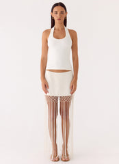 Mania Tassel Mini Skirt - Ivory