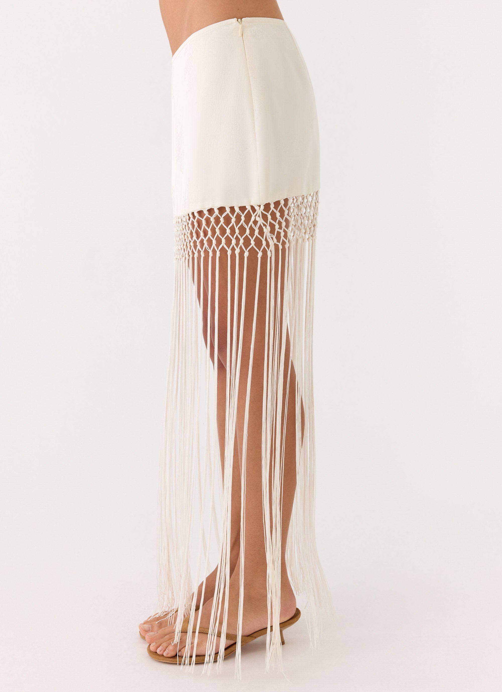 Mania Tassel Mini Skirt - Ivory