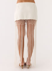 Mania Tassel Mini Skirt - Ivory