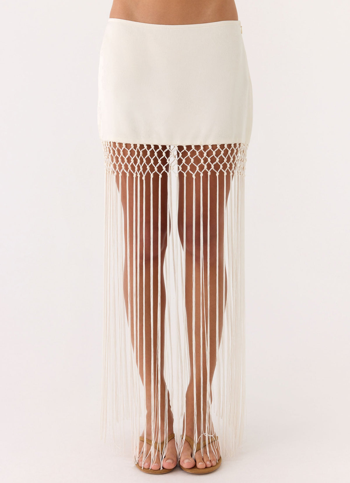 Mania Tassel Mini Skirt - Ivory