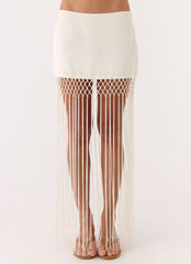 Mania Tassel Mini Skirt - Ivory