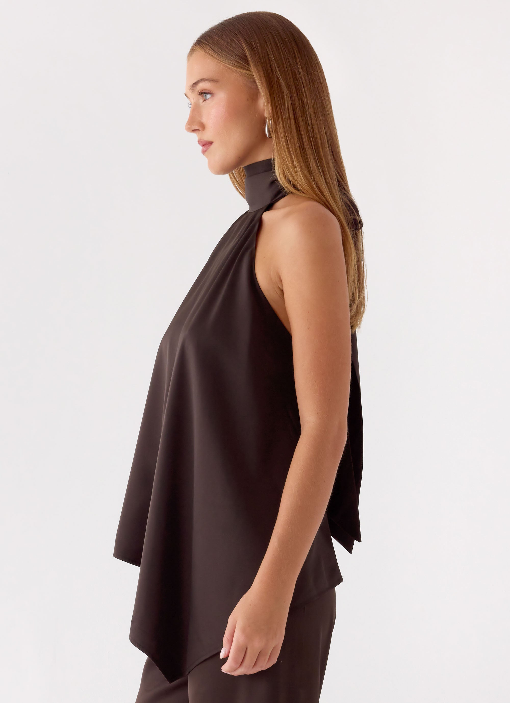 Marah Halter Top - Chocolate