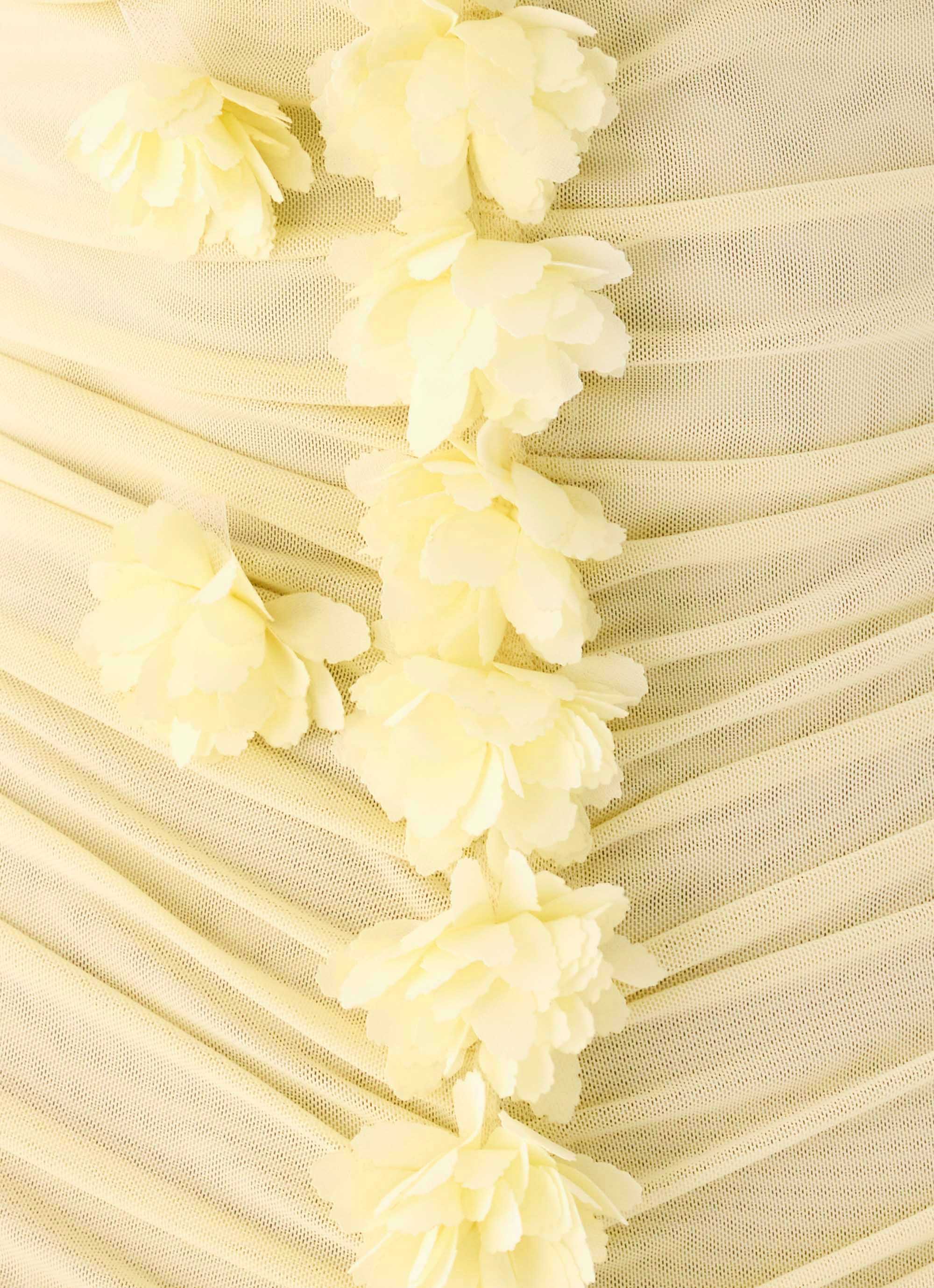 Marcia Flower Maxi Dress - Yellow