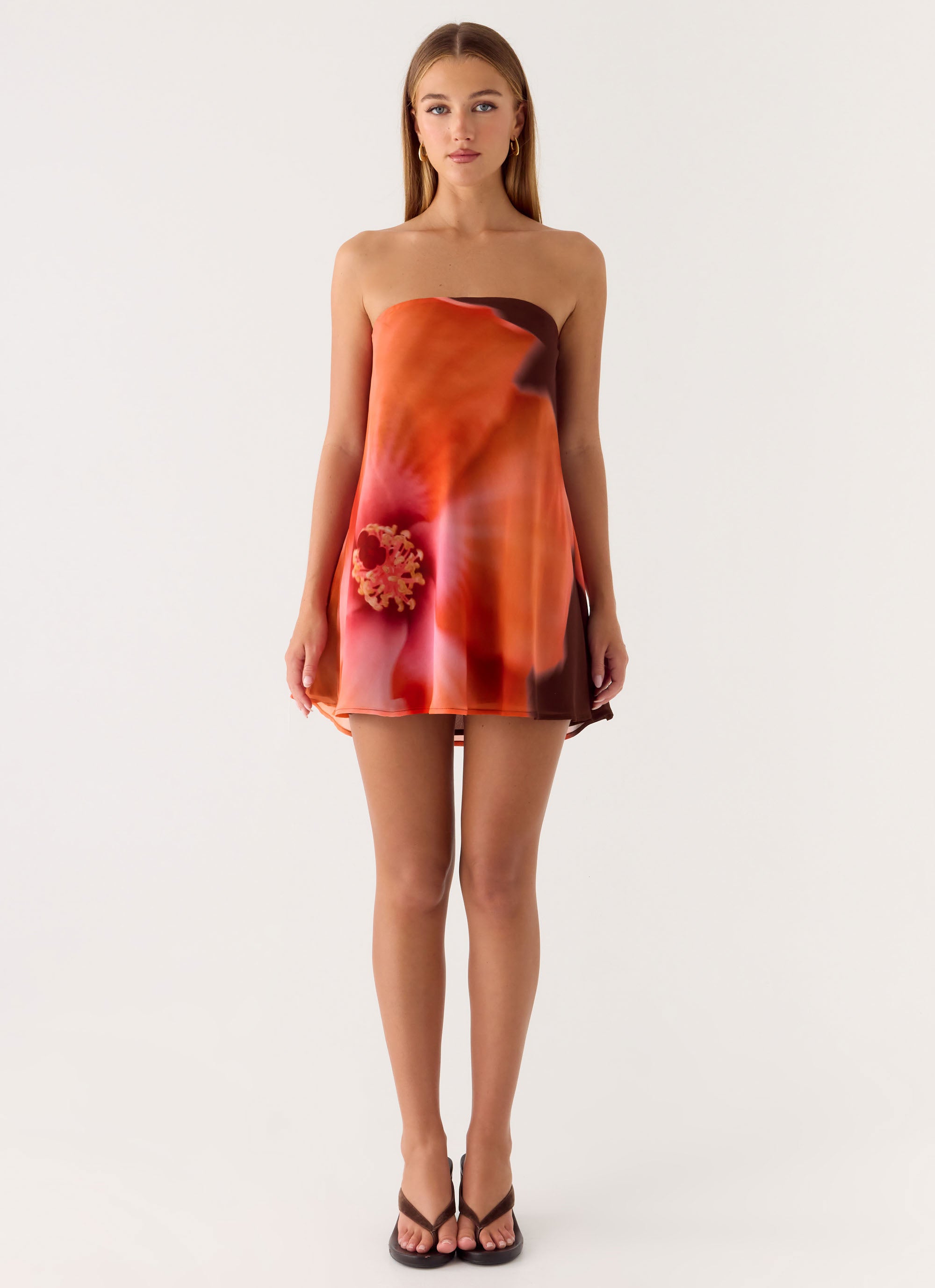 Marcita Mini Dress - Chocolate Blossom