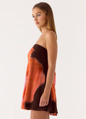 Marcita Mini Dress - Chocolate Blossom