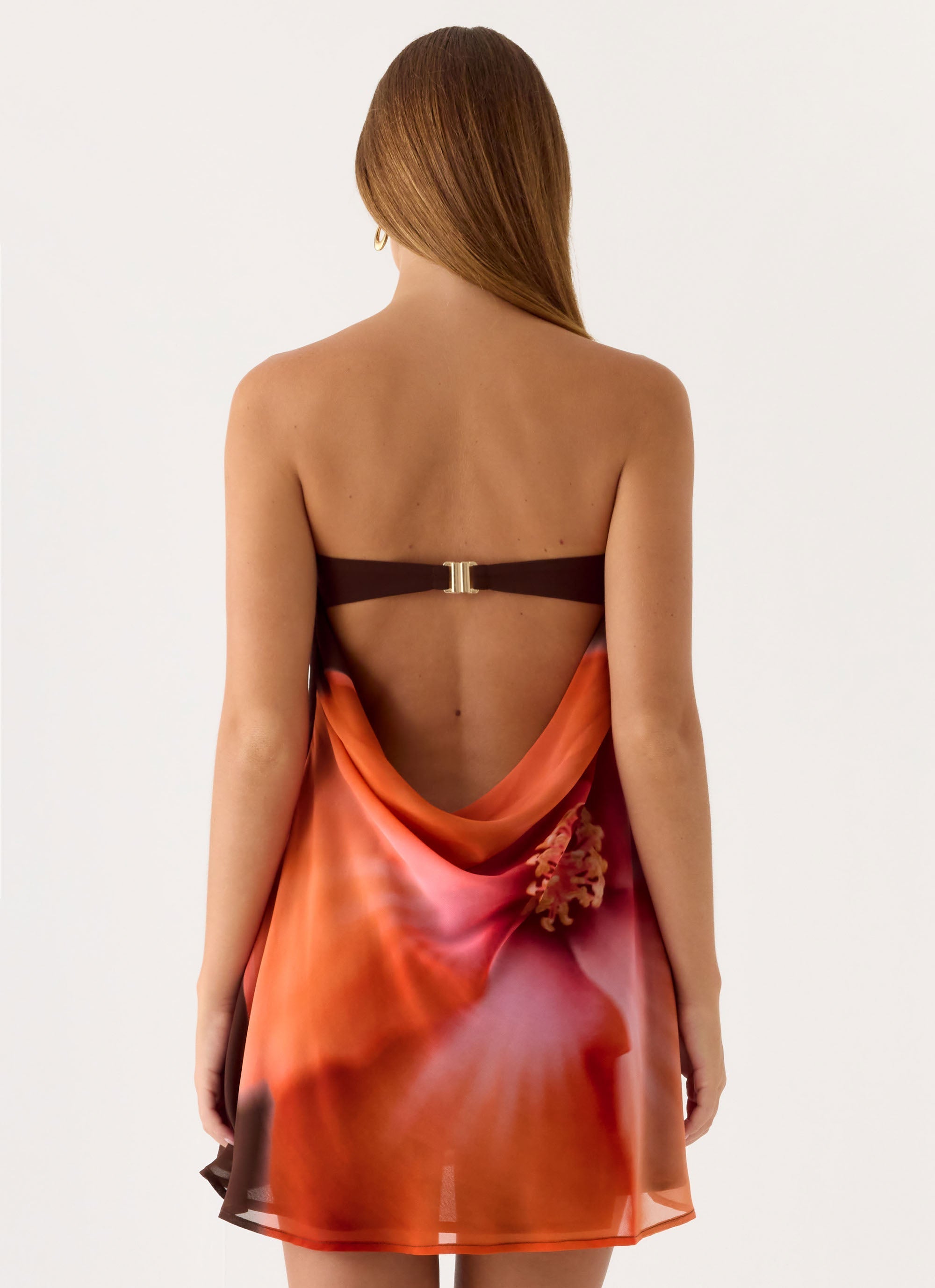 Marcita Mini Dress - Chocolate Blossom
