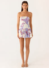Mario Mini Dress - Purple Floral