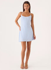 Martine Halter Mini Dress - Blue