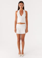 Mavis Mini Skirt - White