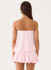 Mazie Strapless Mini Dress - Pink