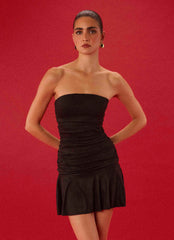 Meridella Strapless Mini Dress - Black