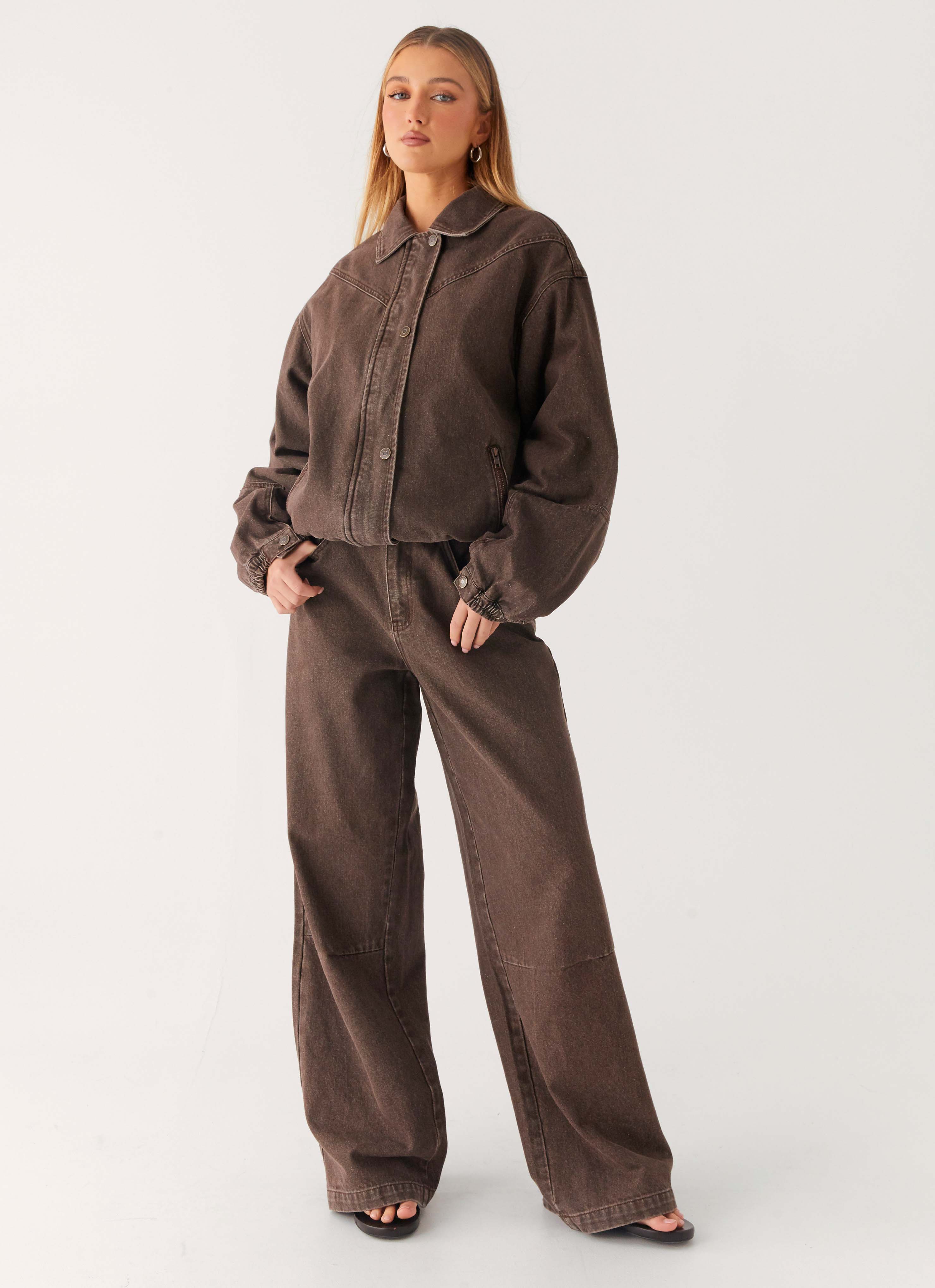 Midwest Low Rise Denim Jeans - Light Wash Chocolate