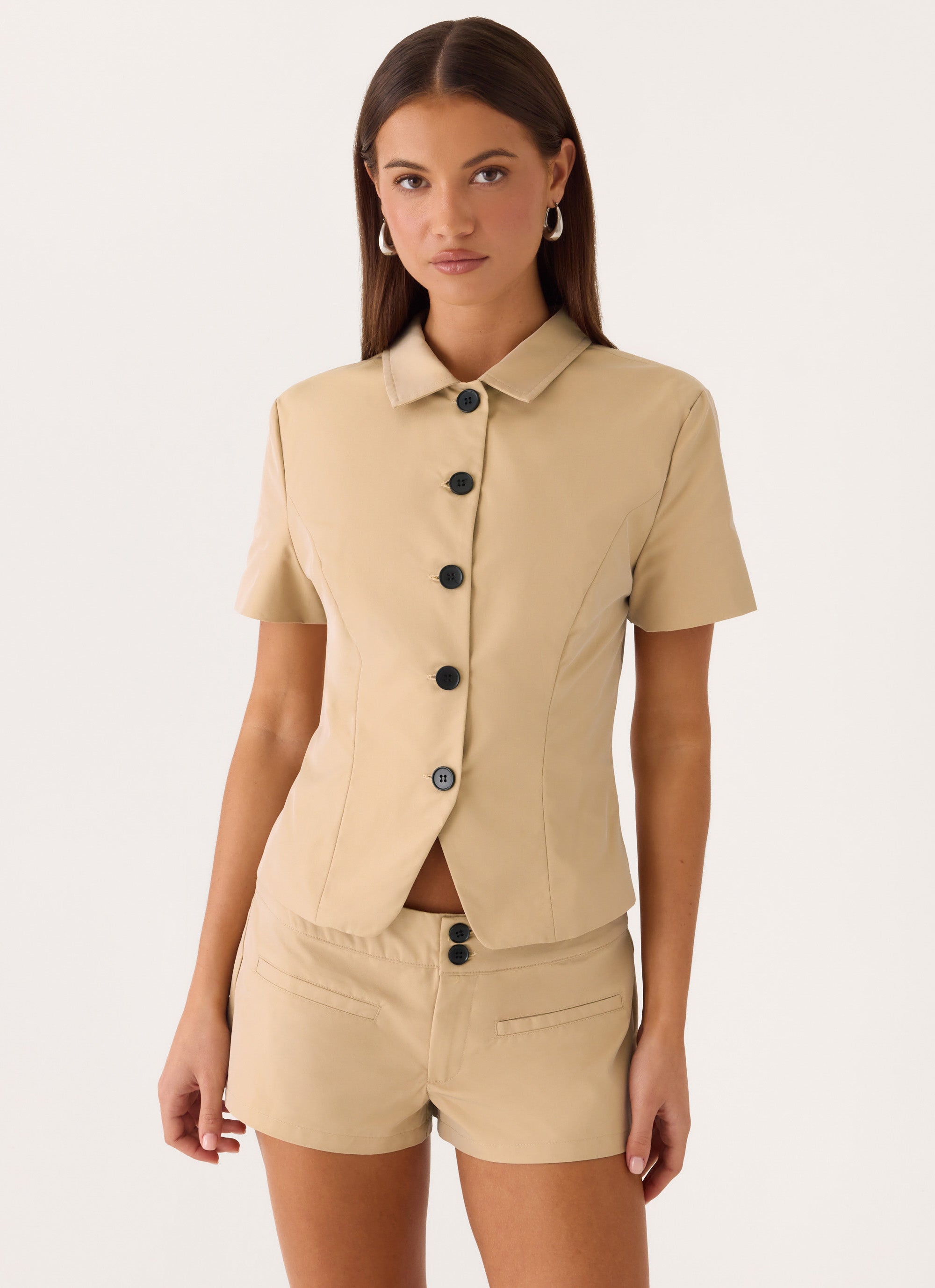 Minna Trench Top - Camel