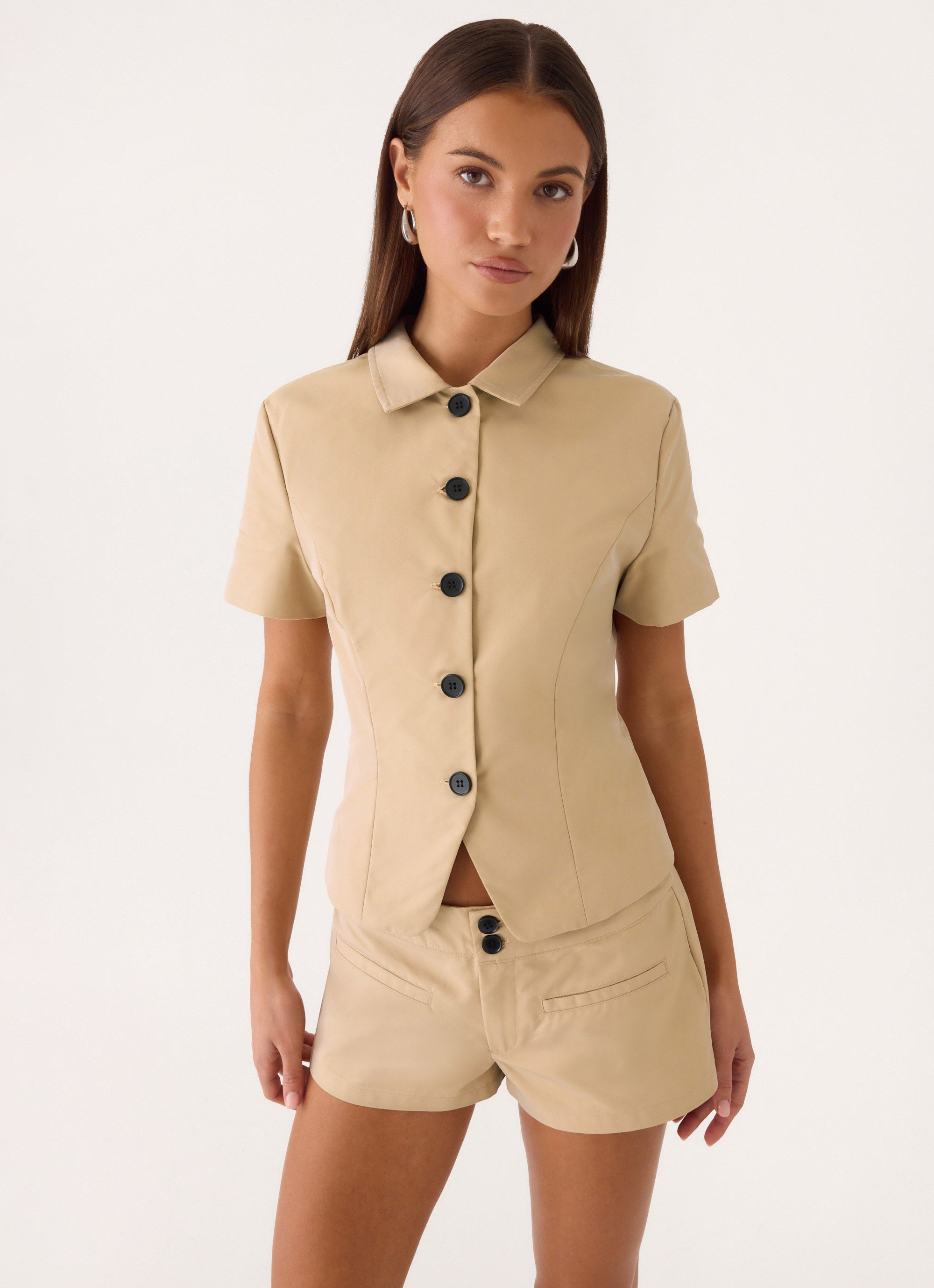 Minna Trench Top - Camel