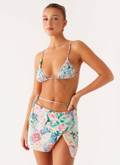Miradelle Wrap Mini Skirt - Santorini Floral