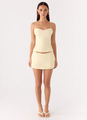 Mirna Micro Skort - Lemon Yellow