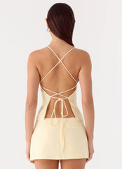 Mirna Micro Skort - Lemon Yellow