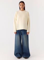 Miyuki Knit Sweater - Cream