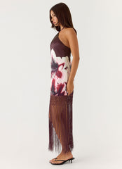 Niahvette Halter Midaxi Dress - Velvet Bloom