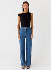 No Answer Bodysuit - Black