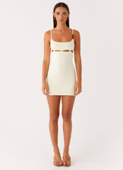 Nolani Mini Dress - Pastel Yellow
