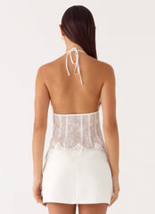 Non Stop Halter Top - White