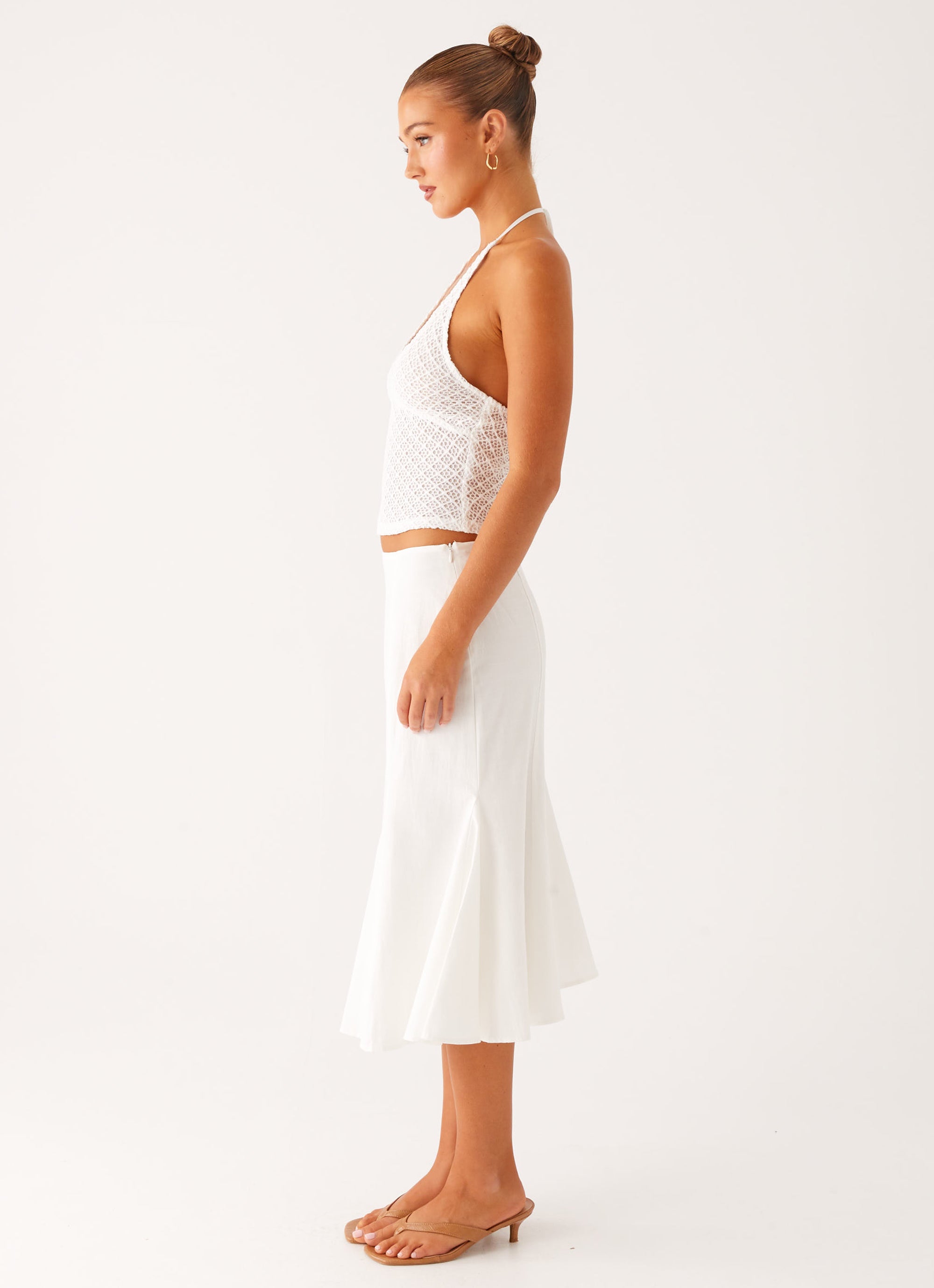 Olive Midi Skirt - Ivory
