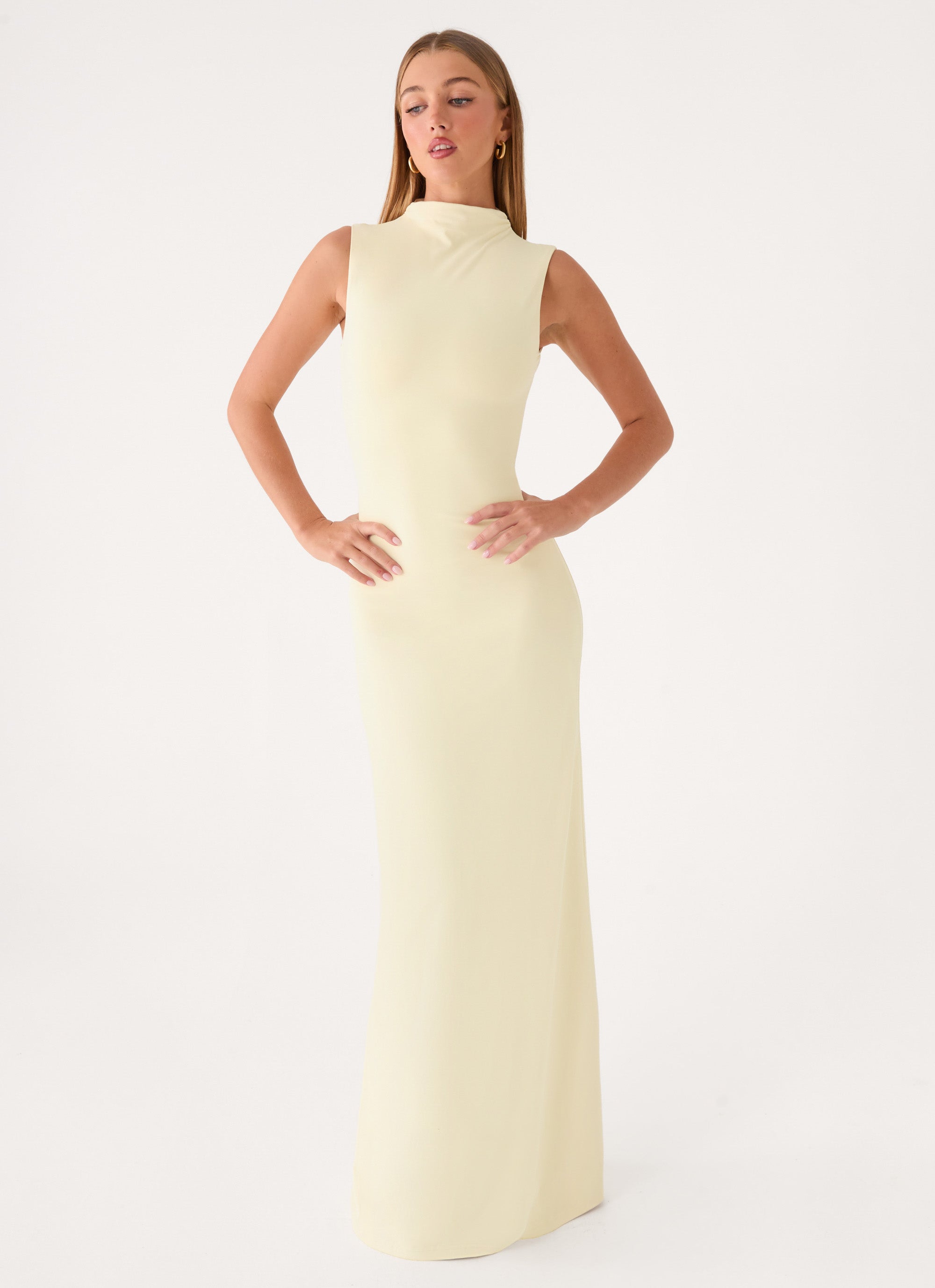 On My Time Maxi Dress - Baby Yellow