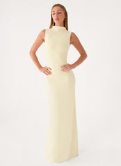 On My Time Maxi Dress - Baby Yellow