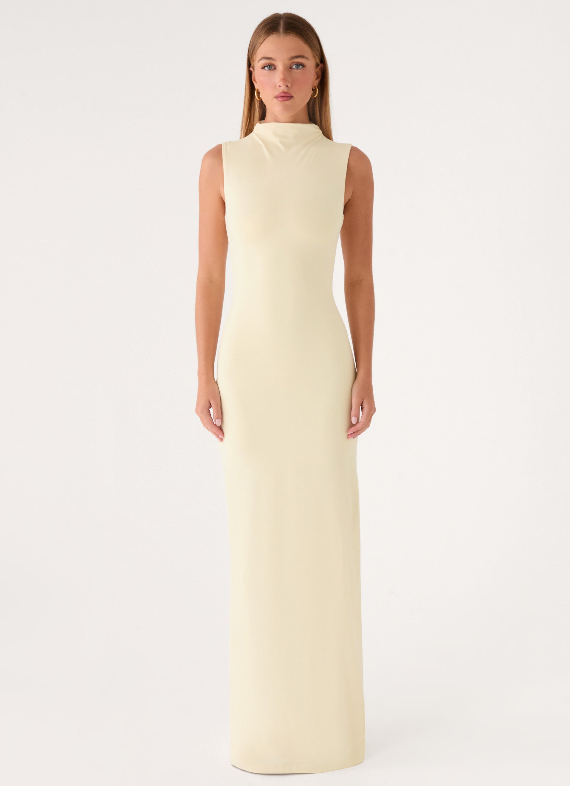 On My Time Maxi Dress - Baby Yellow