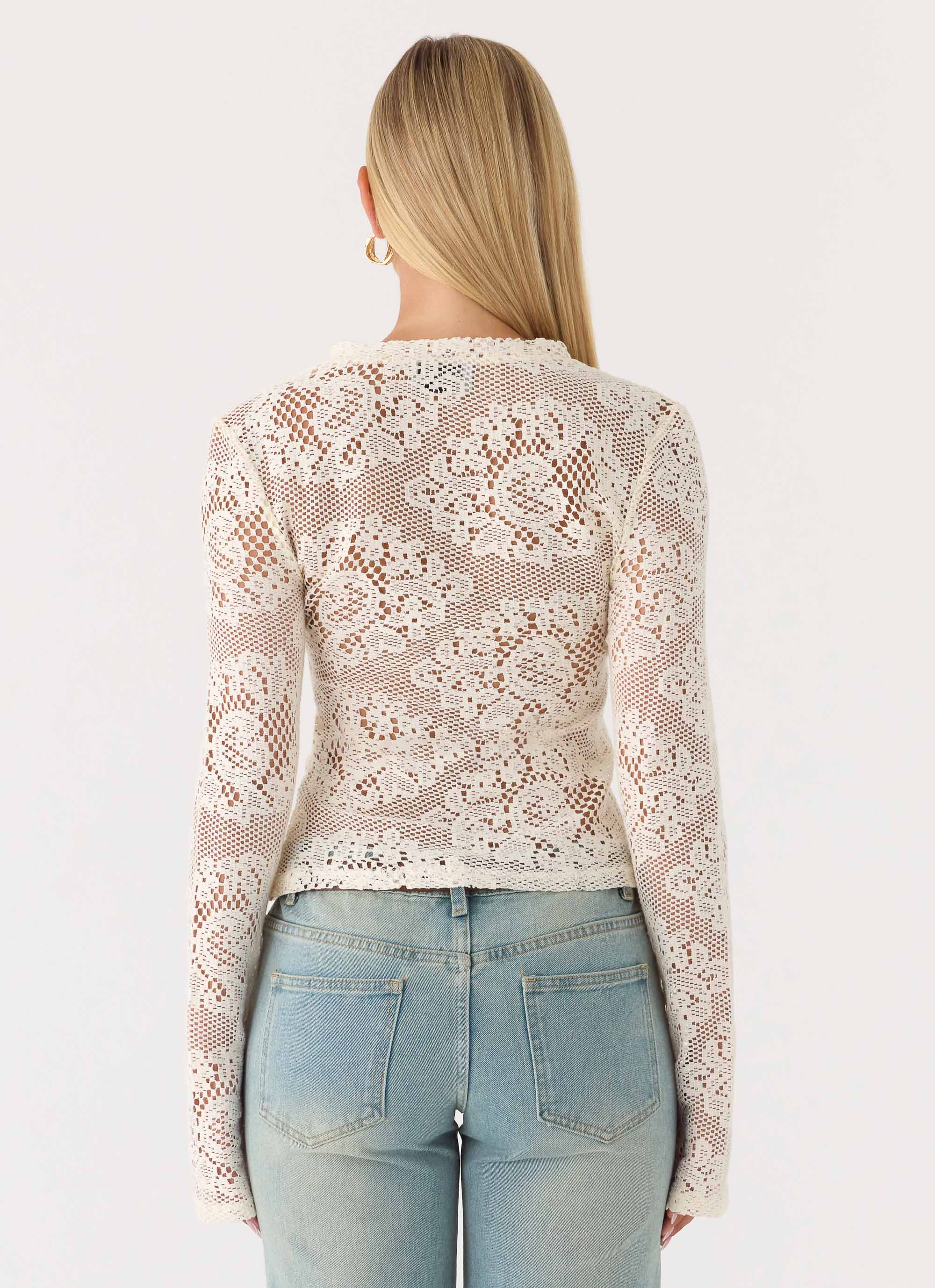 Orellia Long Sleeve Top - Ivory