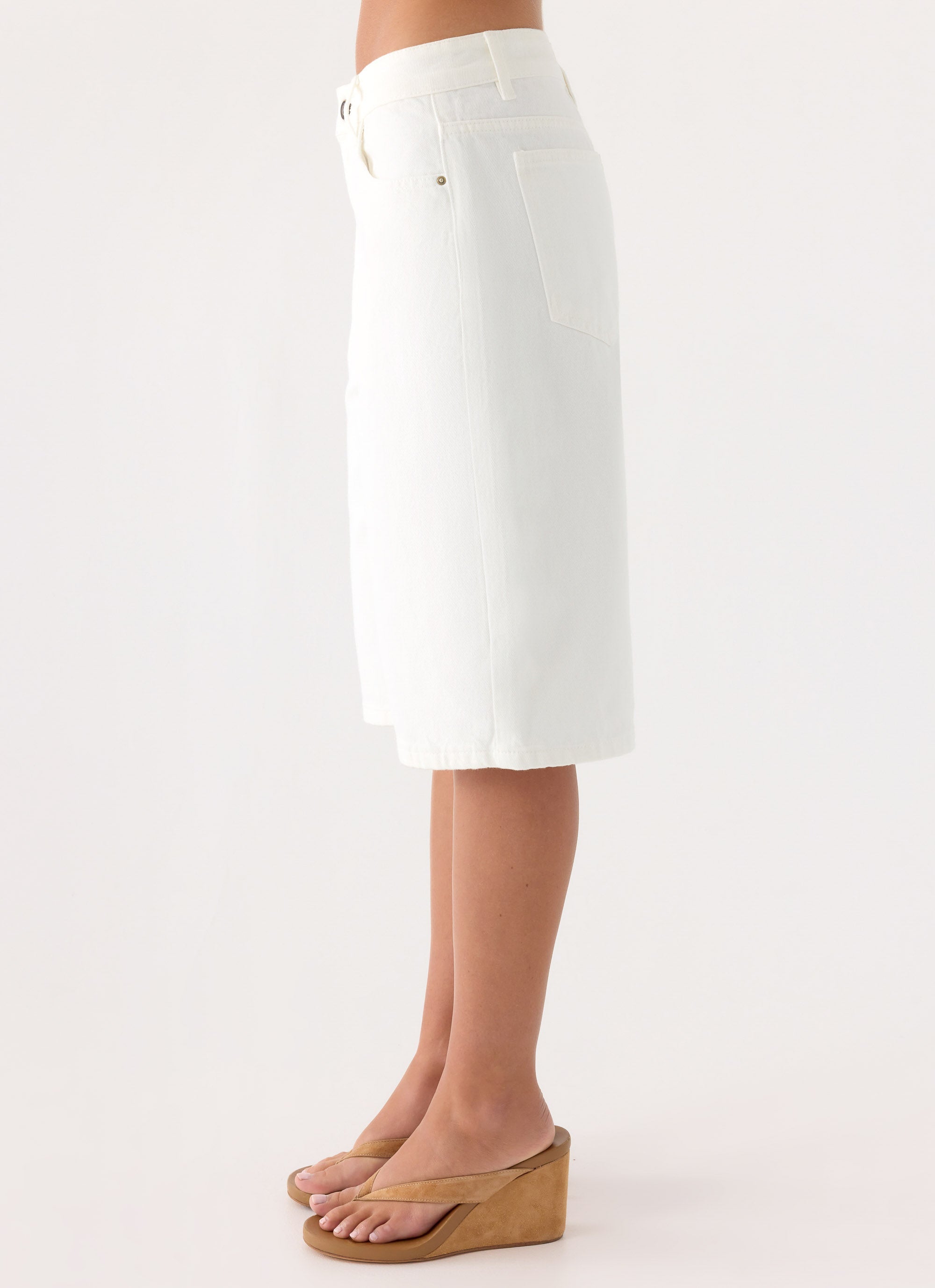 Orleans Denim Jorts - White