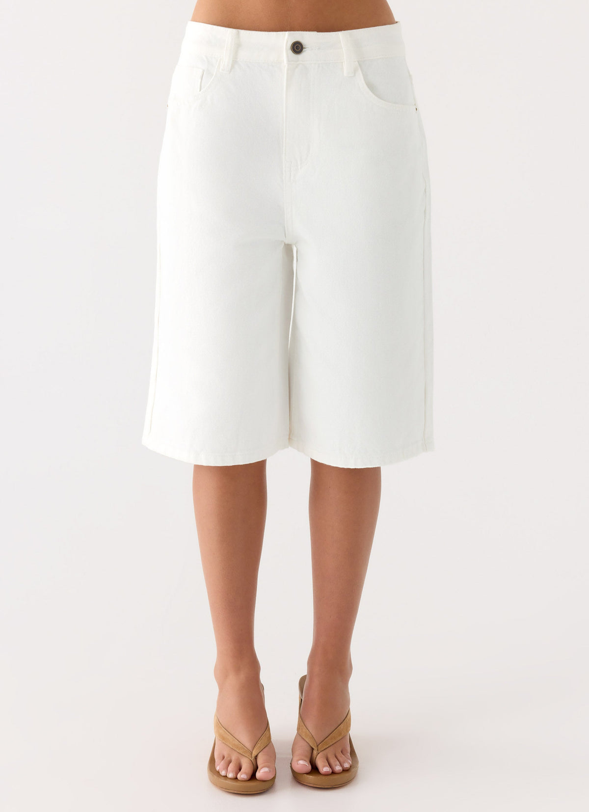 Orleans Denim Jorts - White