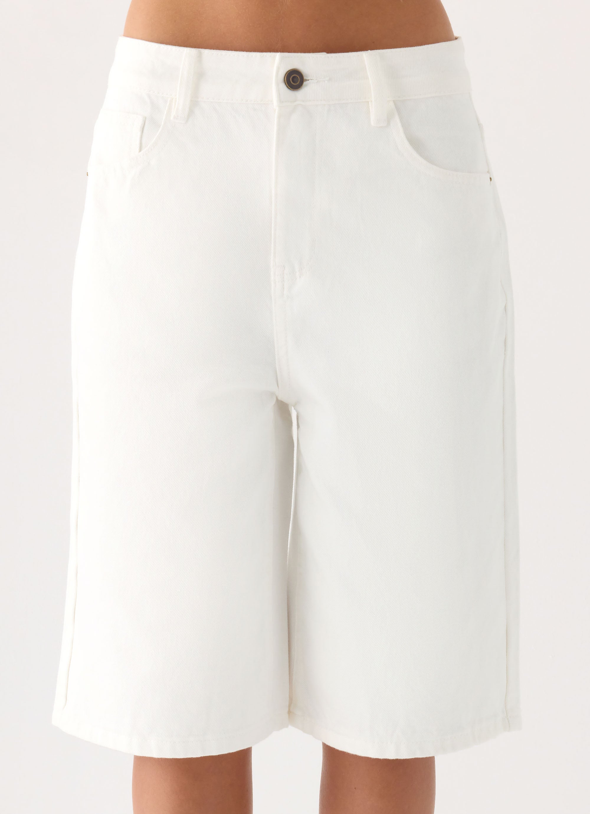 Orleans Denim Jorts - White