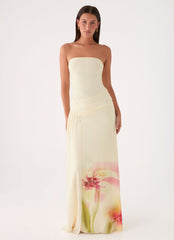 Palomar Strapless Maxi Dress - Soft Lily