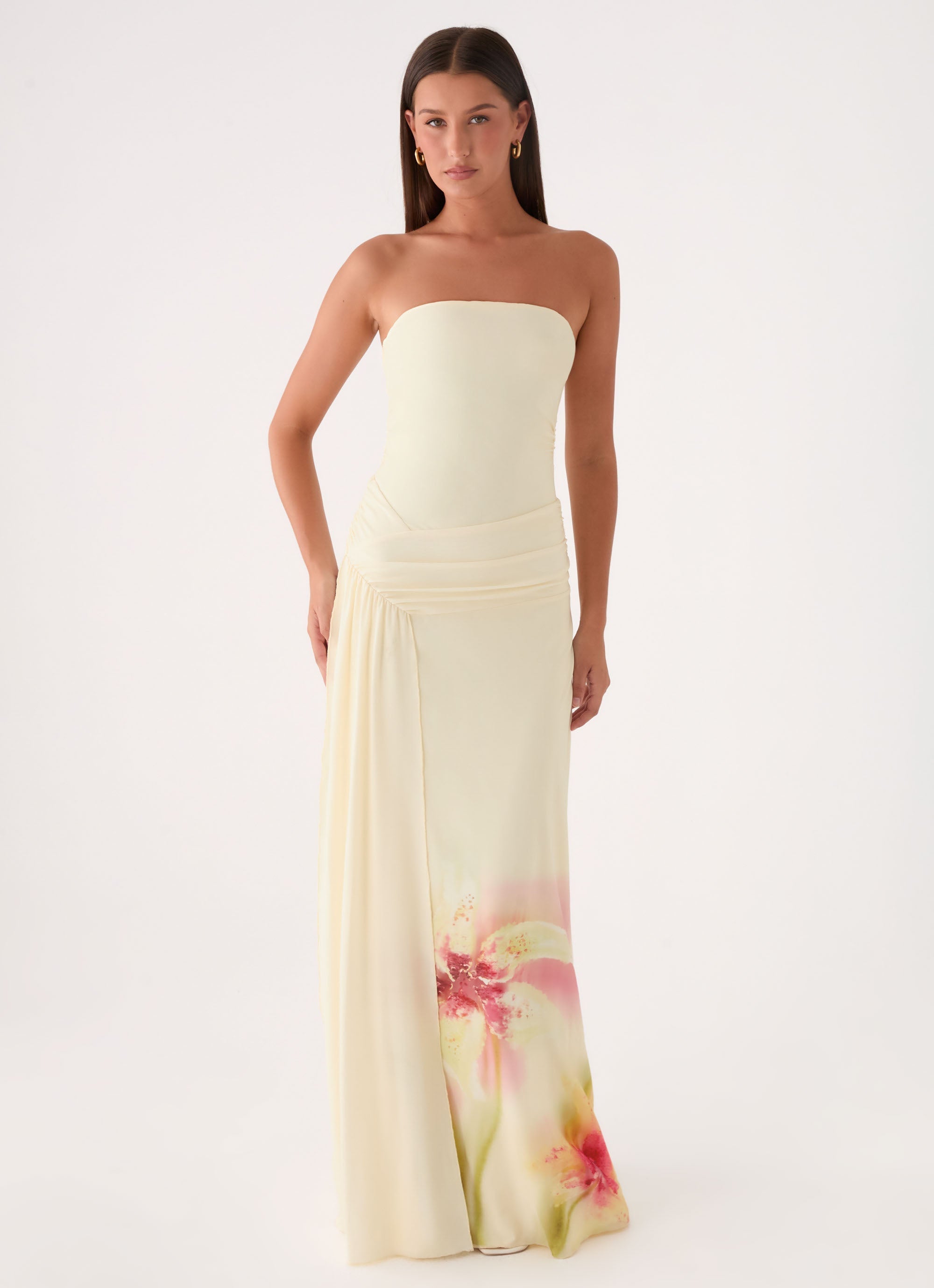 Palomar Strapless Maxi Dress - Soft Lily