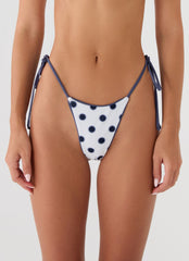 Penelle Bikini Bottoms - Porcelain Blue Polka Dot