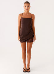 Piper Mini Dress - Chocolate