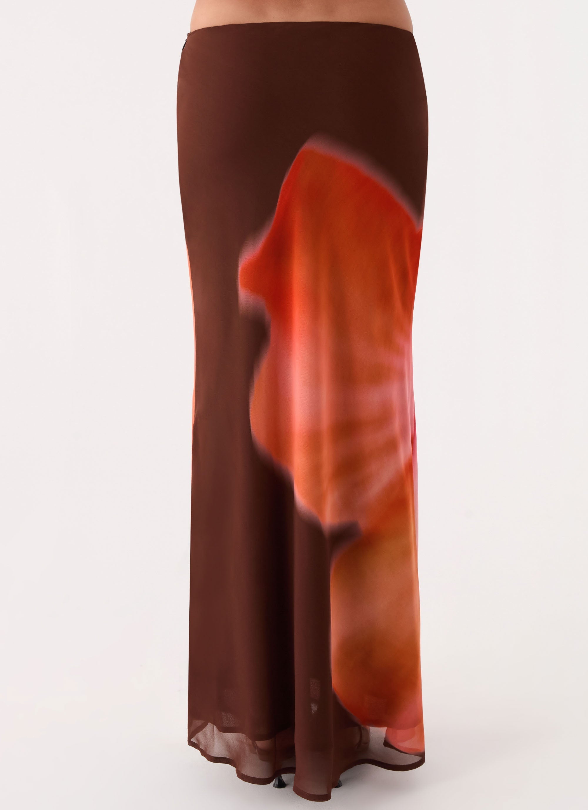 Plot Twist Maxi Skirt - Chocolate Blossom