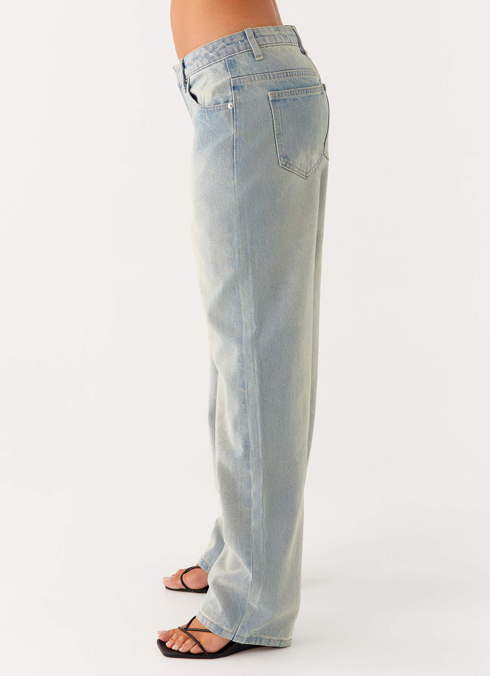 Poppy Low Rise Denim Jeans - Vintage Denim