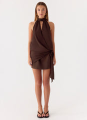 Power Up Mini Dress - Rose Taupe