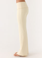 Renae Low Rise Pants - Baby Yellow