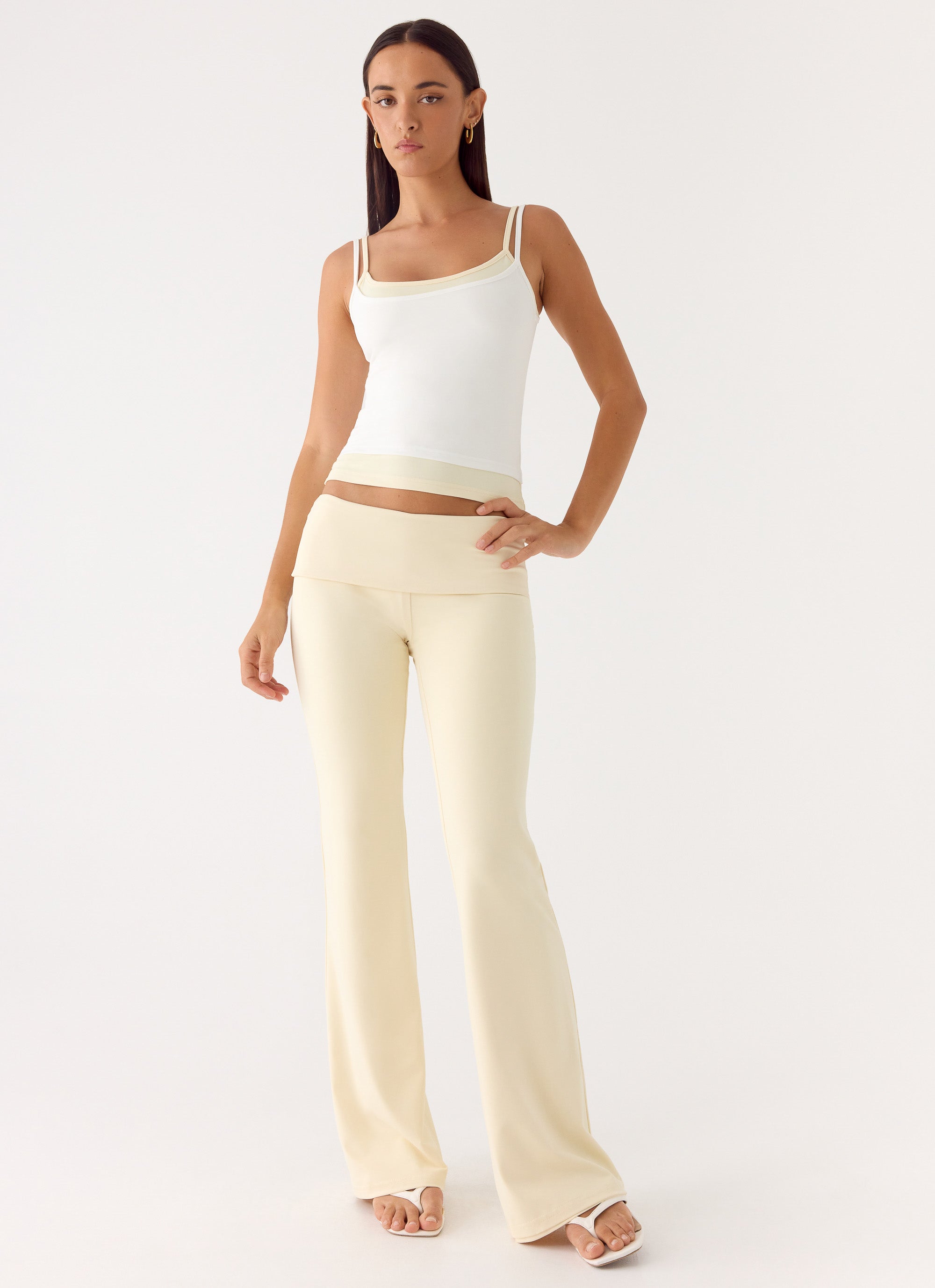 Renae Low Rise Pants - Baby Yellow