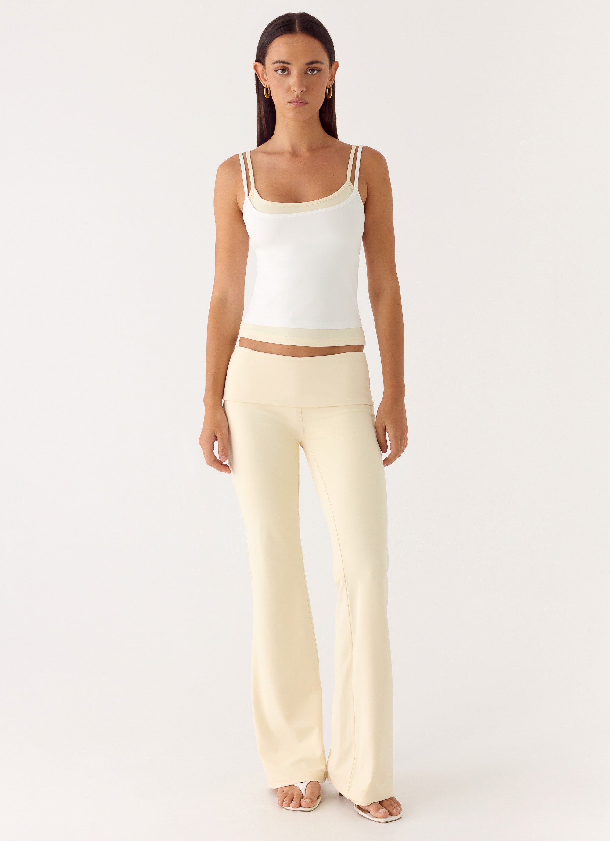 Renae Low Rise Pants - Baby Yellow