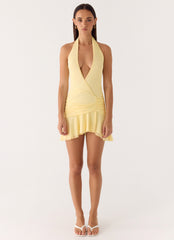Renata Mini Dress - Lemon