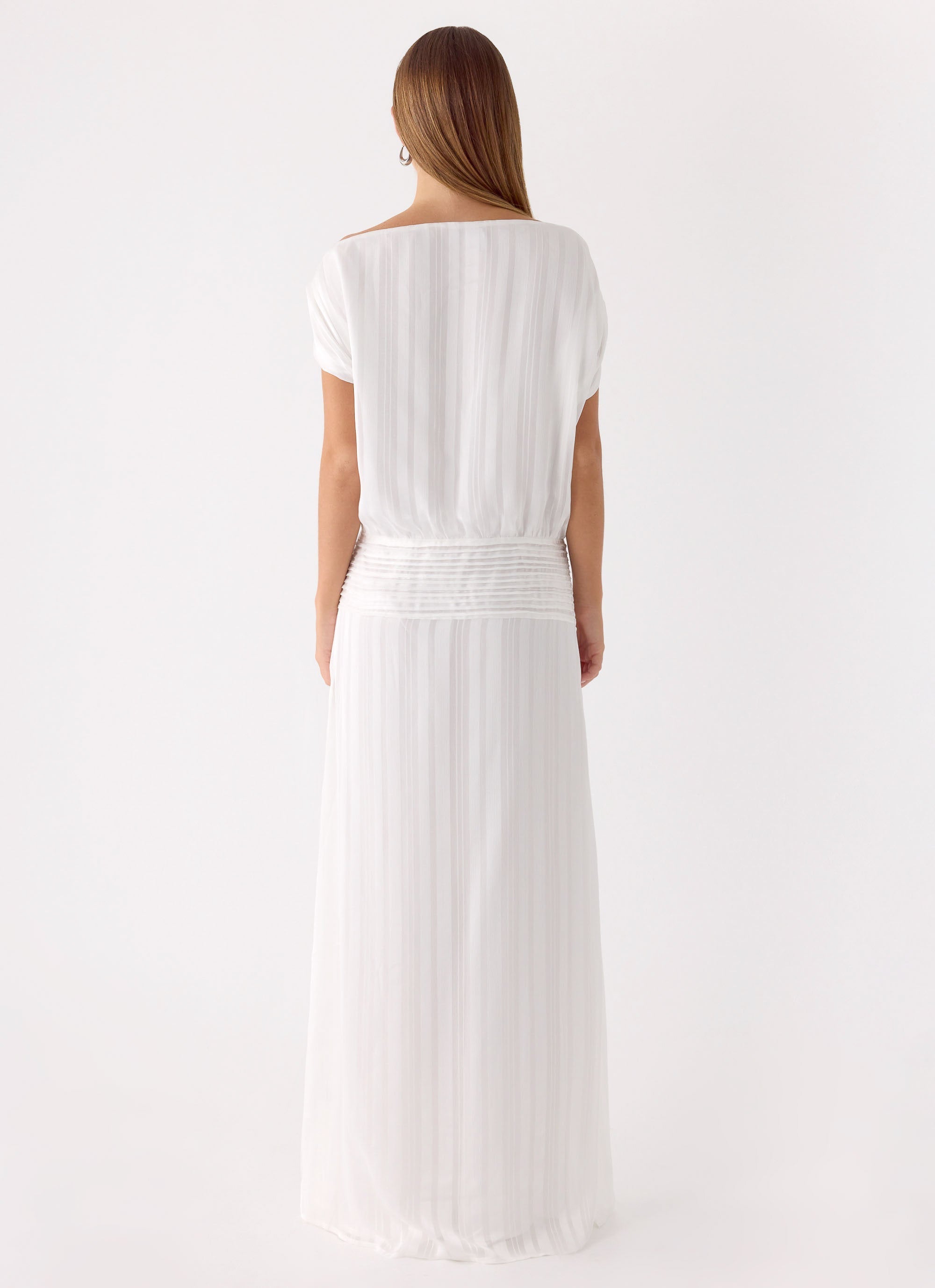 Rexi One Shoulder Maxi Dress - White